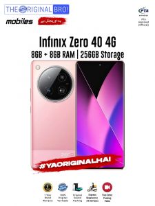 Infinix Zero 40 4G - 8GB RAM - 256GB Storage - PTA Approved - 12 Months Warranty - Pink - The Original Bro Mobiles - TOB35
